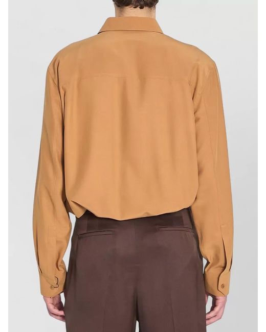 Saint Laurent Multicolor Silk Loose-Fit Long-Sleeve Shirt for men