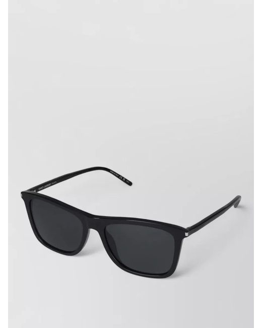 Saint Laurent Black Sunglasses Sl 895 001 Rectangle Metal Accents