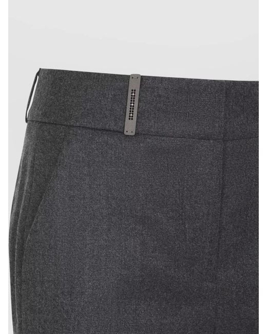 Peserico Blue Tailored High Waist Wide Leg Pants