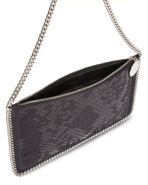 Stella McCartney White Falabella Mini Sequin Clutch Bag