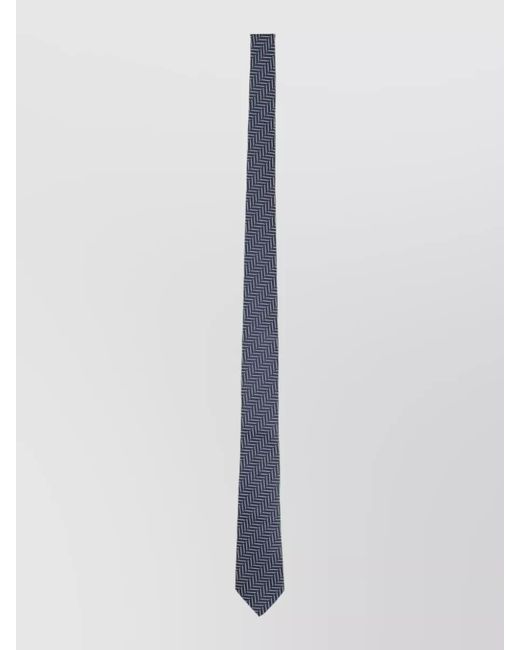 Tom Ford White Slim Tie Geometric Pattern Design for men