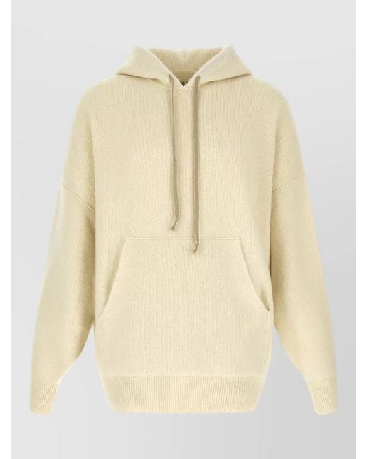Rick Owens Natural Hun Hooded Sweatshirt Relaxed Fit for men