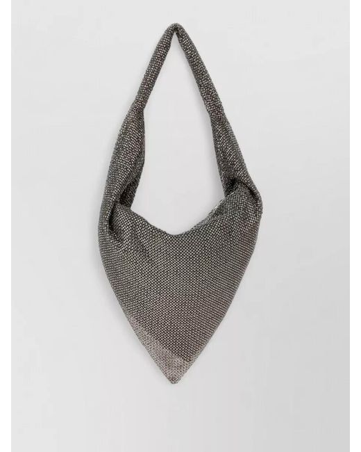 Benedetta Bruzziches Multicolor Metal Knit Clutch Bag