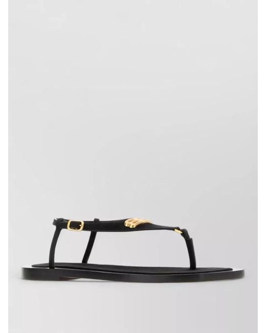 Balenciaga Multicolor Suede Leather Thong Sandals