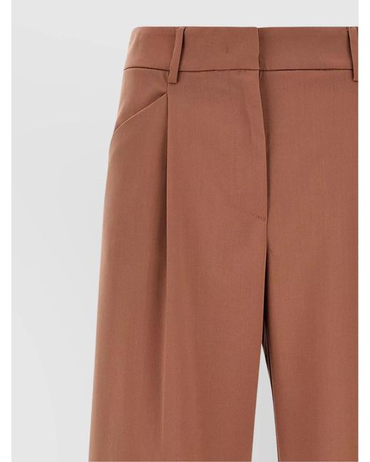 ANDAMANE Brown Wide-Leg Trousers
