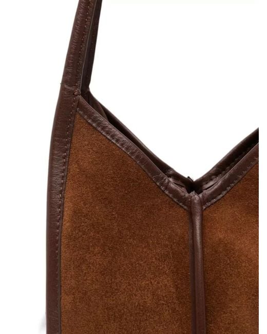 Hereu Brown Calella Leather Mini Bucket Bag