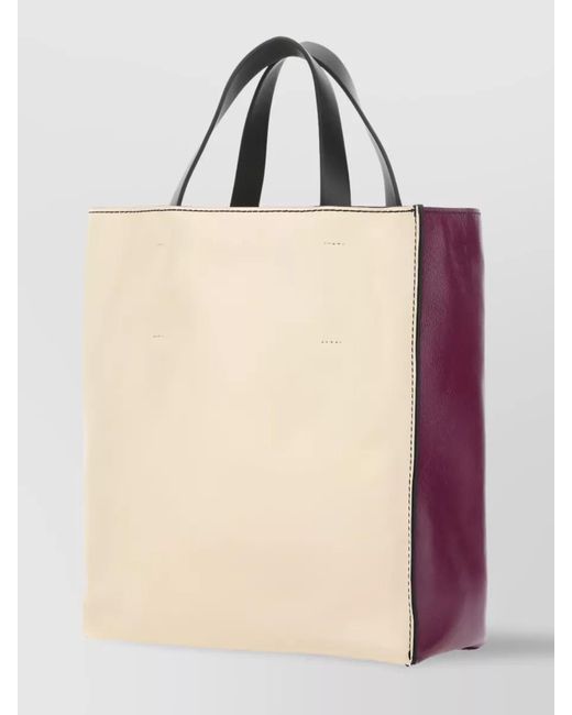 Marni Natural Museo Soft Leather Tote Bag