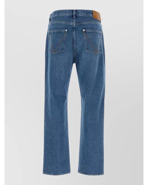 Bottega Veneta Blue Denim Regular-Fit Straight-Leg Jeans for men