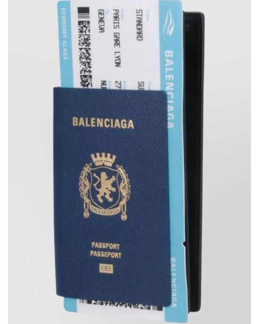 Balenciaga Blue Leather Wallet for men