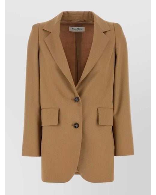 Max Mara Natural Silk Blend Blazer