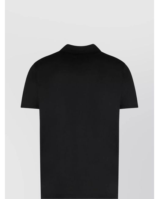 Paul & Shark Black Half Zip Cotton Polo Shirt for men