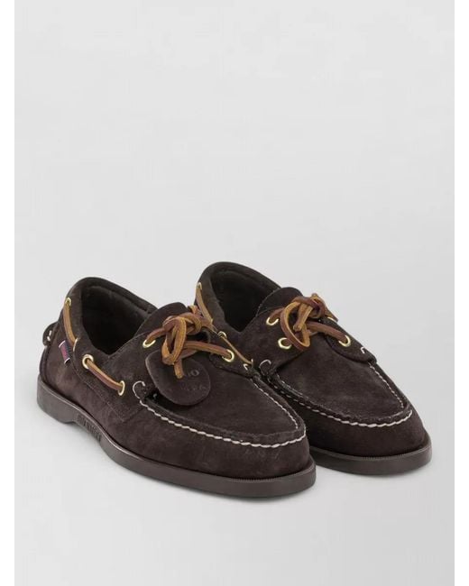 Sebago Brown Suede Boat Shoes for men