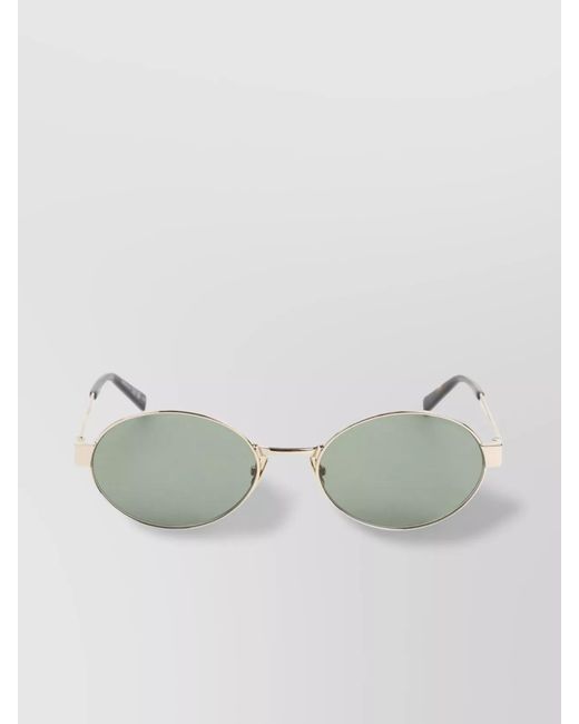 Saint Laurent Multicolor Oval Metal Frame Sunglasses With Tonal Frames
