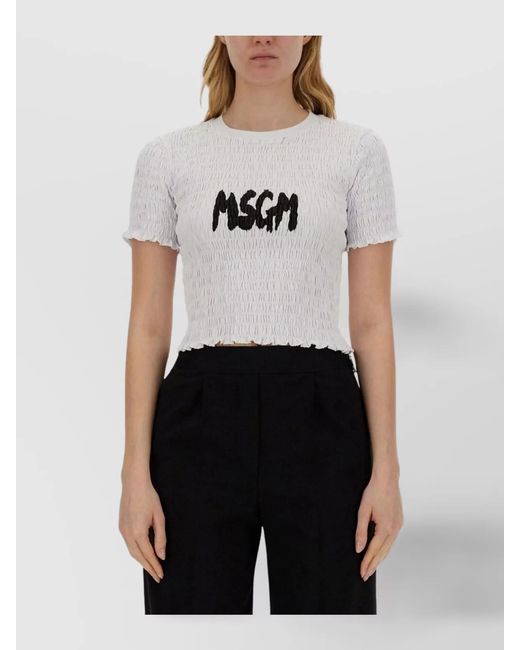 MSGM White Logo T-Shirt