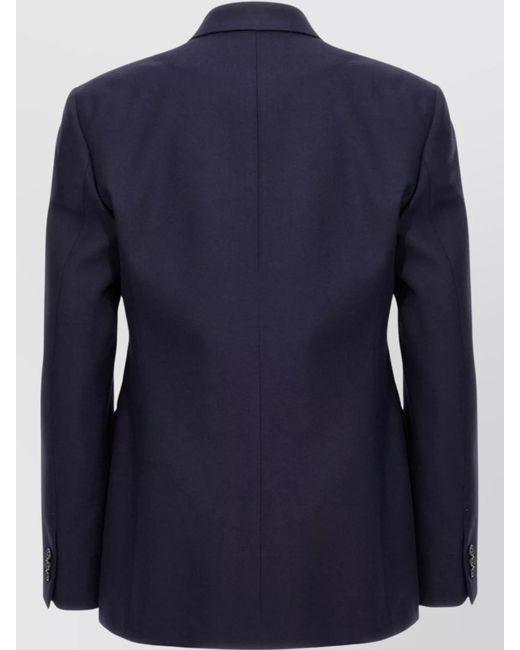 Loewe Blue Wool Double-Breasted Blazer for men
