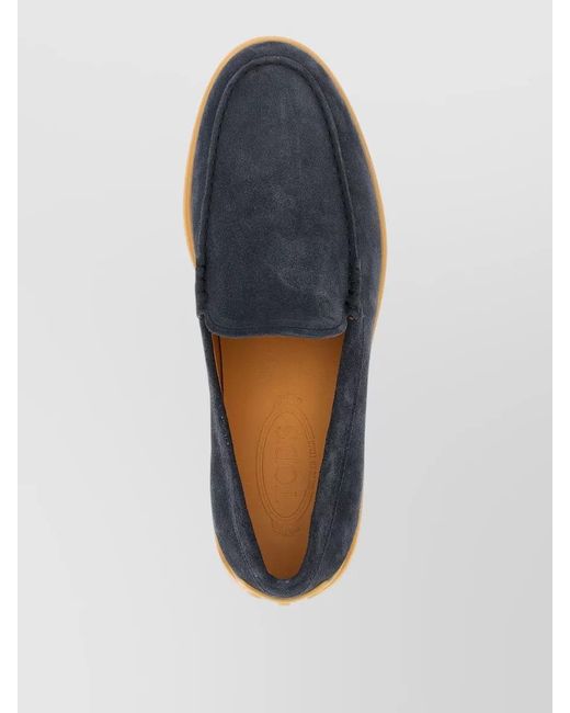 Tod's Blue Suede Loafers for men