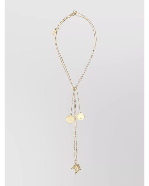 Chloé White Brass Charm Necklace