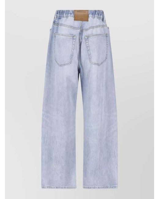 Alexander Wang Blue High Rise Casual Fit Wide Leg Denim
