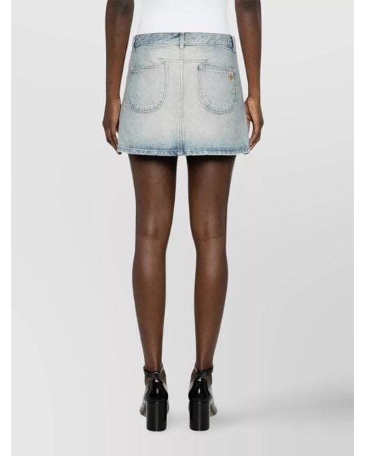 Courreges Blue Denim Mini Skirt