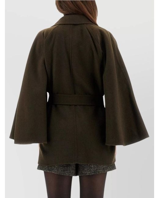 Max Mara Black Camel Cape