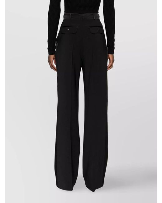 Elisabetta Franchi Black Flared-Leg Trousers