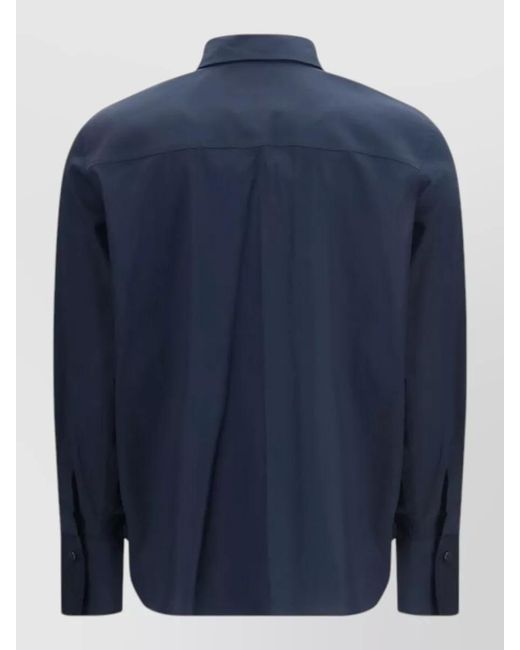 Brunello Cucinelli Blue Cotton Dress Shirt