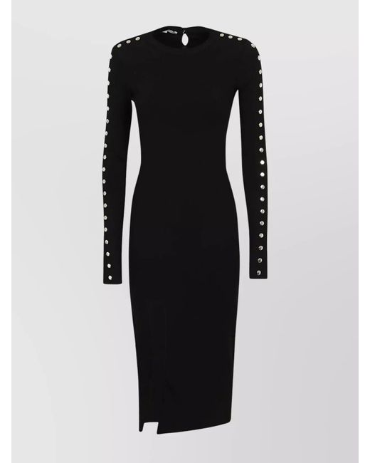 Stella McCartney Black Slim-Fit Midi Dress