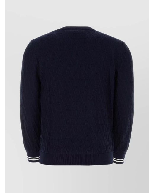 Valentino Garavani Blue Cotton Sweater for men