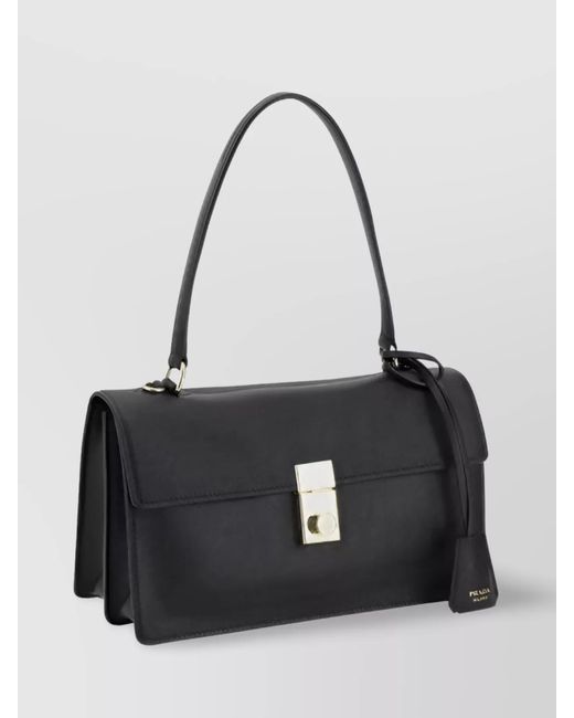 Prada Black Na Leather Shoulder Bag