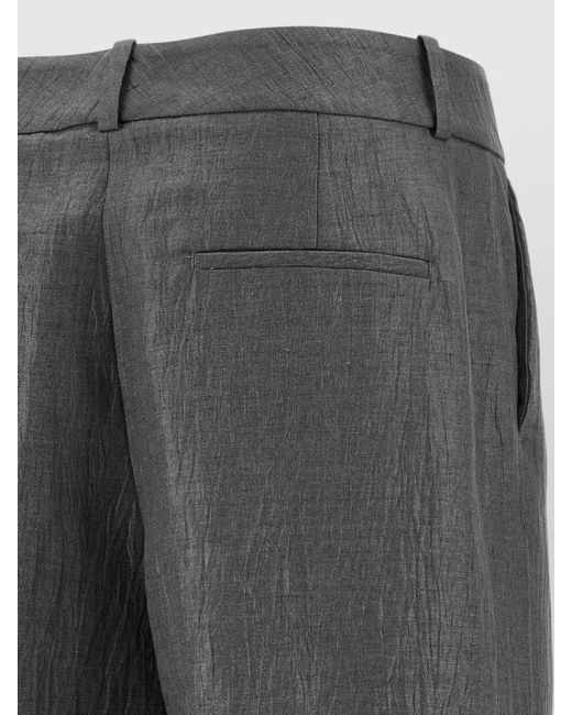 Peserico Gray Punto Luce Trousers Wide Leg Design