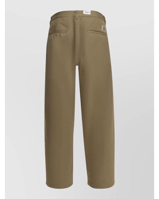 Carhartt Green Straight-Leg Chino Trousers for men