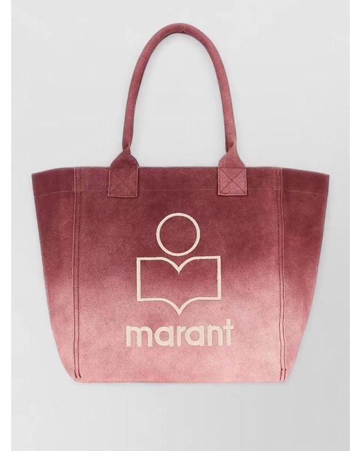 Isabel Marant Red Yenky Small Canvas Tote Bag