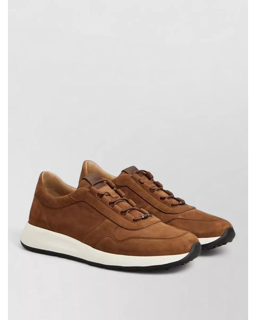 Tod's Brown Suede Low-Top Sneakers for men