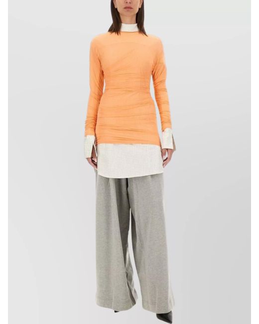 Dries Van Noten Multicolor Slim-Fit Tulle Blouse
