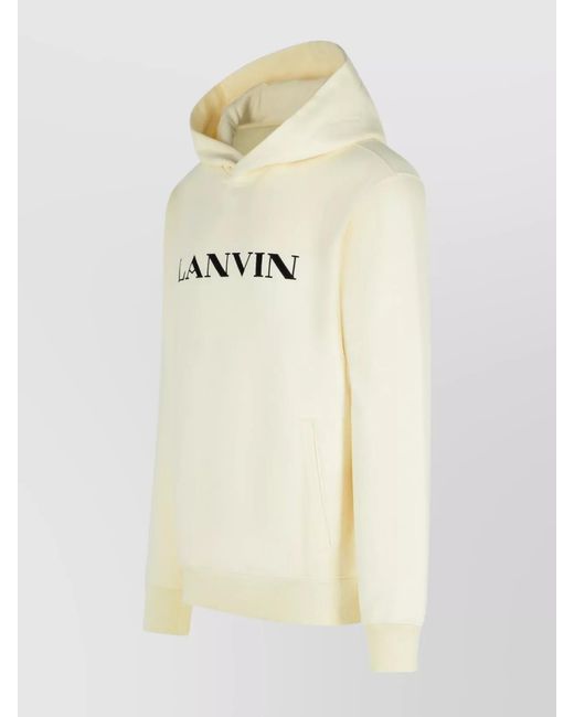 Lanvin Natural Cotton Hoodie for men