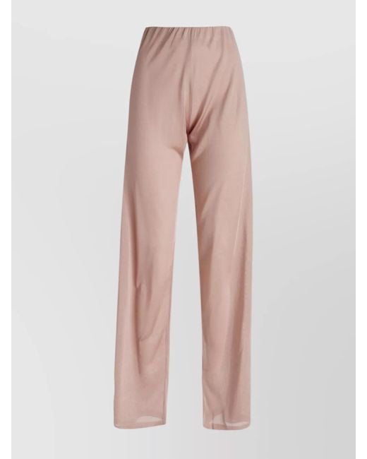 Maison Margiela Pink Wide-Leg Viscose Jersey Trousers