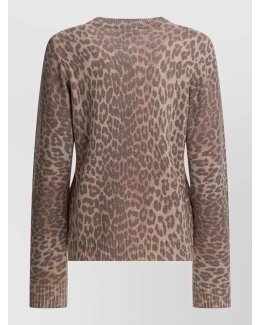 Ganni Multicolor Wool Graphic Crewneck Jumper