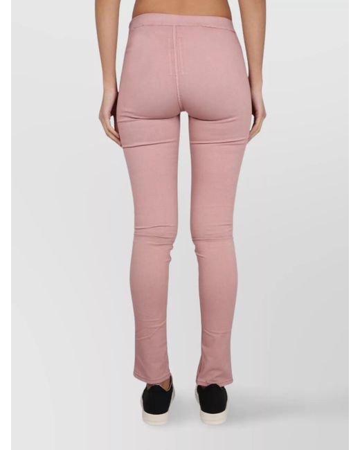 Rick Owens Pink Denim Skinny Trousers