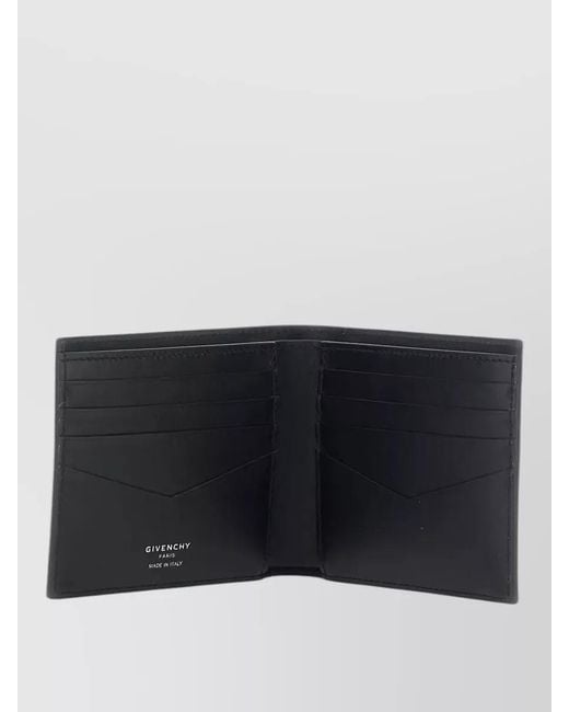 Givenchy Black Leather Padded Bifold Wallet for men