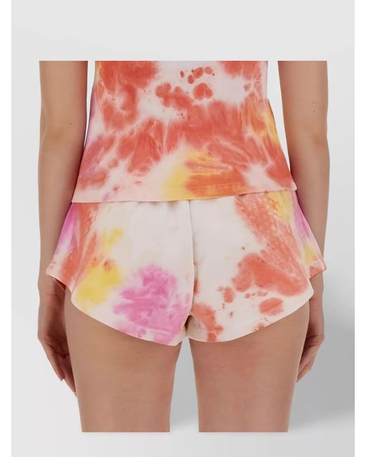 MSGM Red Tie-Dye Tank Top