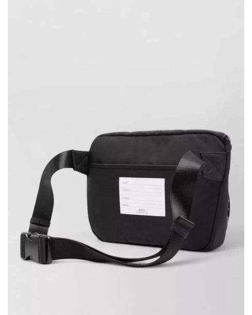 A.P.C. Black Nylon Belt Bag for men