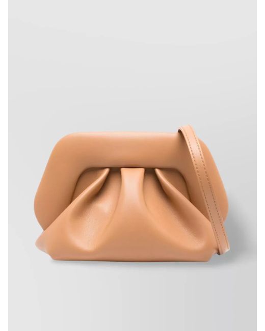 THEMOIRÈ Natural Mini Pleated Clutch Bag
