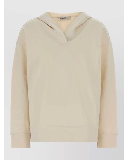 Max Mara Natural Cotton Blend Buona Hooded Sweatshirt