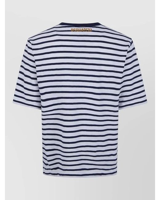 DSquared² Blue Loose-Fit T-Shirt for men