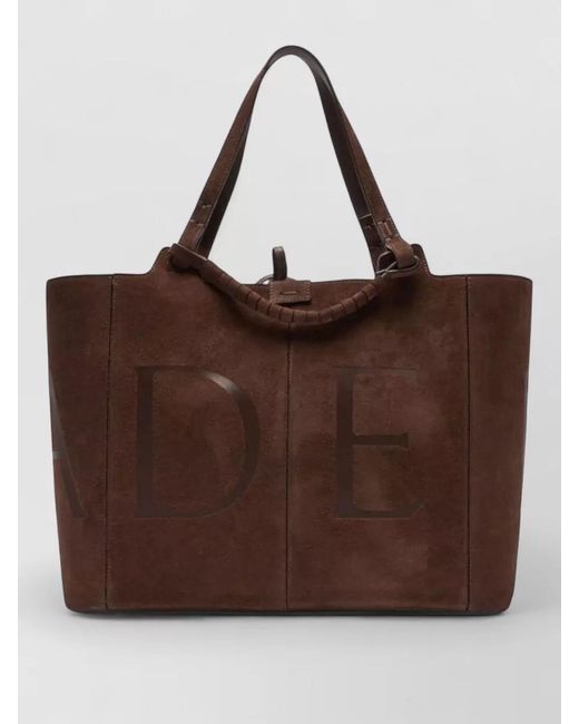 Casadei Brown Leather Tote Bag