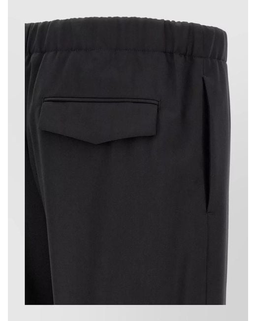Lardini Blue Virgin Wool Tailored Pants Back Pockets for men