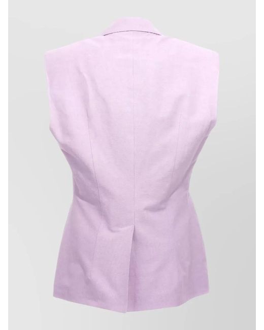 OMBRA MILANO Pink Number Four Sleeveless Blazer Jacket