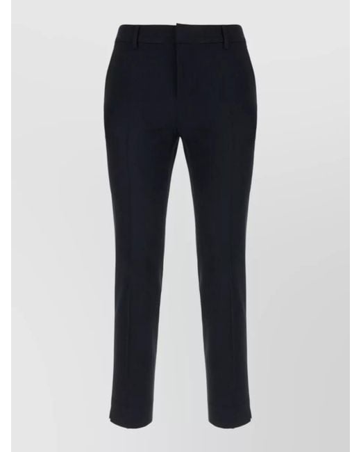 PT Torino Blue Stretch Viscose Tailored Trousers Belt Loops