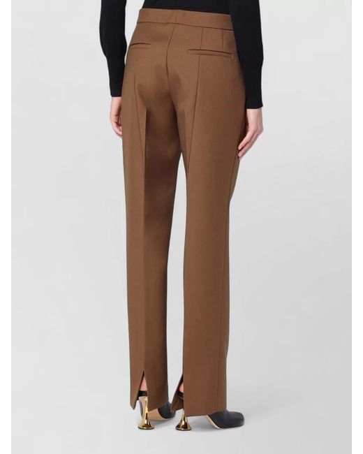 Jil Sander Brown Tailored Pants Back Pockets Belt Loops