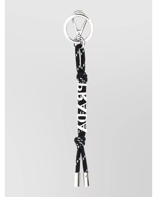 Prada White Leather Keychain for men